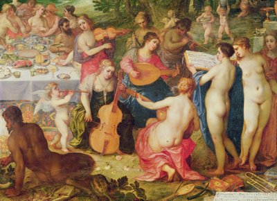 The Banquet of the Gods (detail) by Hendrik van the Elder Balen